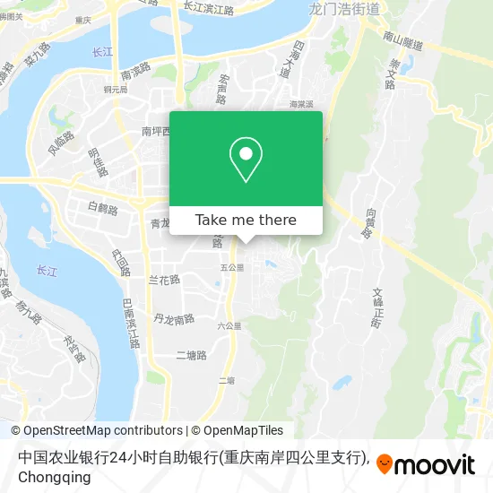 中国农业银行24小时自助银行(重庆南岸四公里支行) map