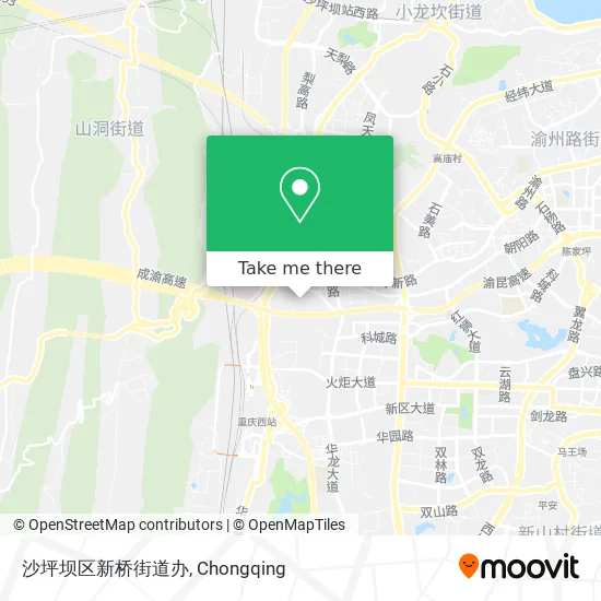 沙坪坝区新桥街道办 map