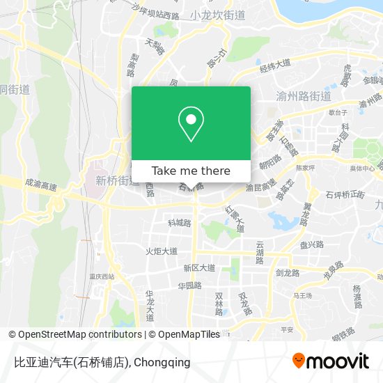 比亚迪汽车(石桥铺店) map
