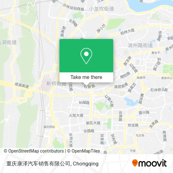 重庆康泽汽车销售有限公司 map
