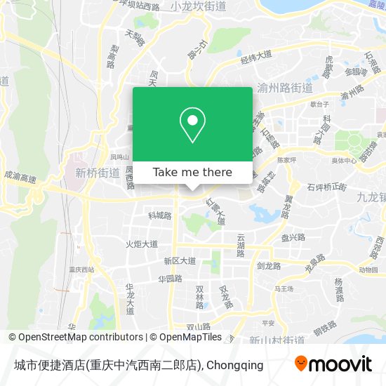 城市便捷酒店(重庆中汽西南二郎店) map