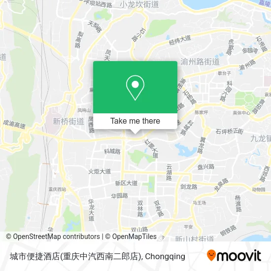 城市便捷酒店(重庆中汽西南二郎店) map