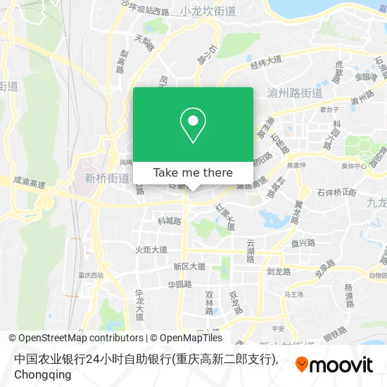 中国农业银行24小时自助银行(重庆高新二郎支行) map