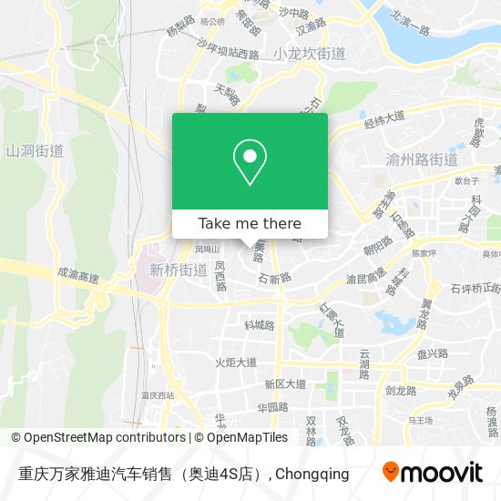 重庆万家雅迪汽车销售（奥迪4S店） map