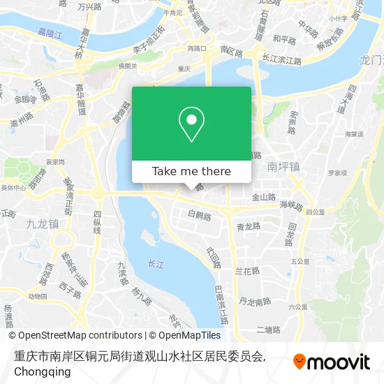 重庆市南岸区铜元局街道观山水社区居民委员会 map