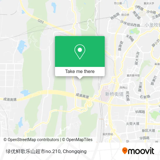 绿优鲜歌乐山超市no.210 map