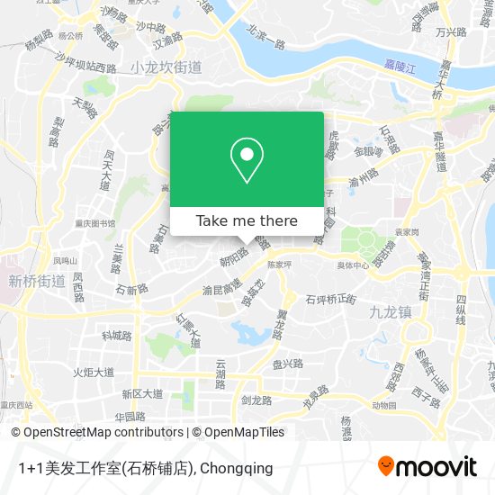 1+1美发工作室(石桥铺店) map