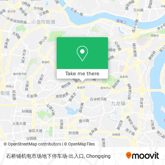 石桥铺机电市场地下停车场-出入口 map