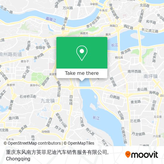 重庆东风南方英菲尼迪汽车销售服务有限公司 map