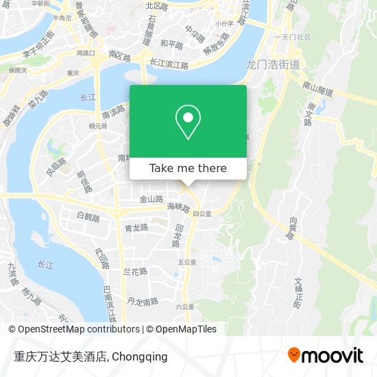 重庆万达艾美酒店 map