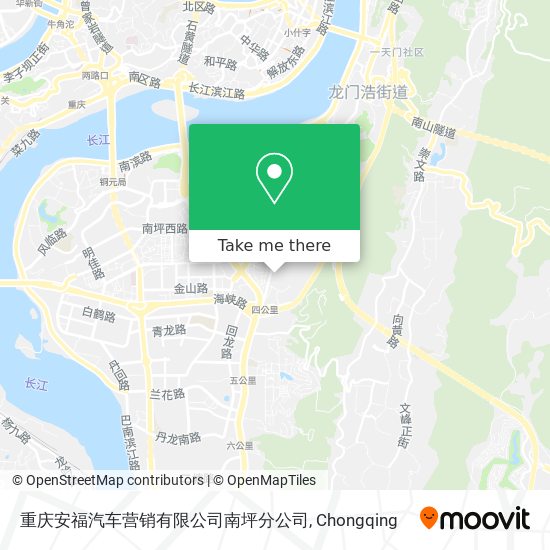 重庆安福汽车营销有限公司南坪分公司 map