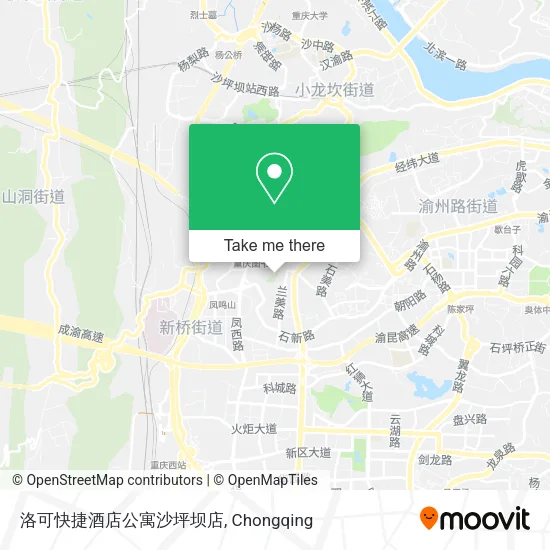洛可快捷酒店公寓沙坪坝店 map