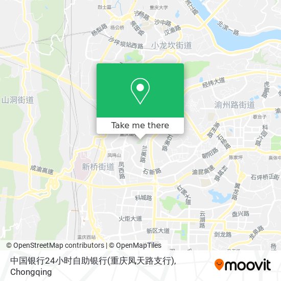 中国银行24小时自助银行(重庆凤天路支行) map