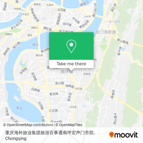 重庆海外旅业集团旅游百事通南坪宏声门市部 map