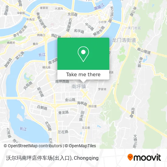 沃尔玛南坪店停车场(出入口) map
