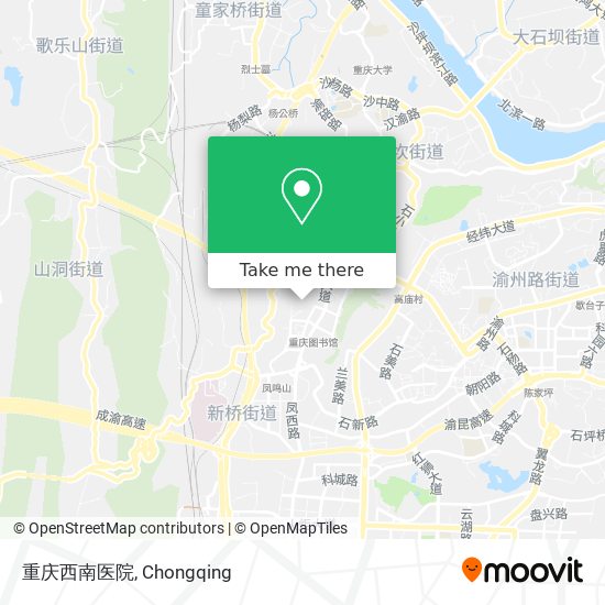 重庆西南医院 map
