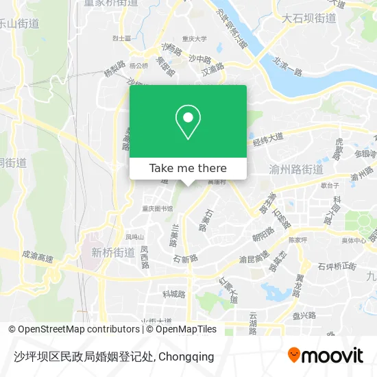 沙坪坝区民政局婚姻登记处 map