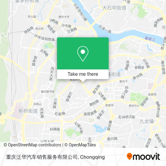 重庆泛华汽车销售服务有限公司 map