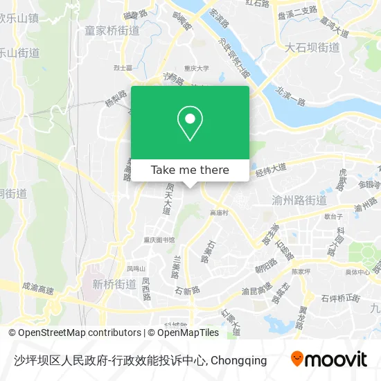 沙坪坝区人民政府-行政效能投诉中心 map