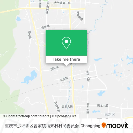 重庆市沙坪坝区曾家镇福来村村民委员会 map