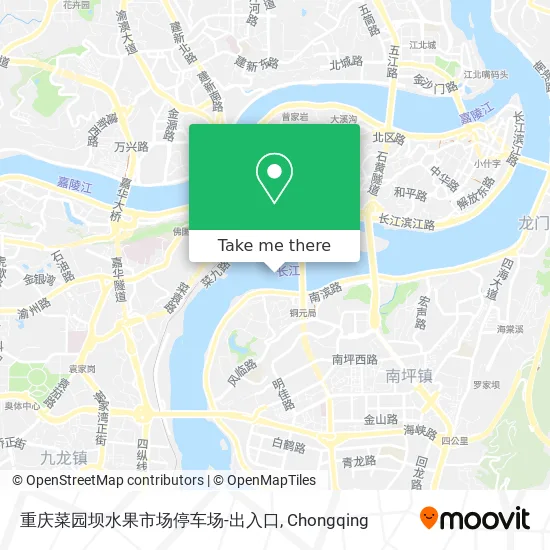 重庆菜园坝水果市场停车场-出入口 map