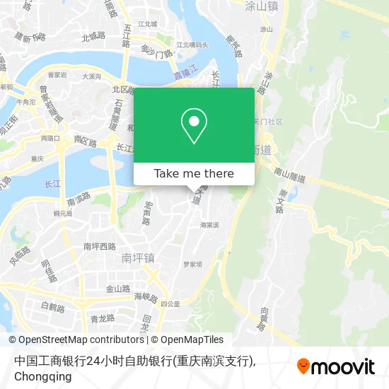 中国工商银行24小时自助银行(重庆南滨支行) map