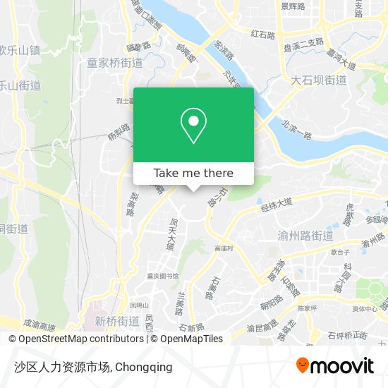 沙区人力资源市场 map