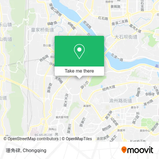 珊角碑 map
