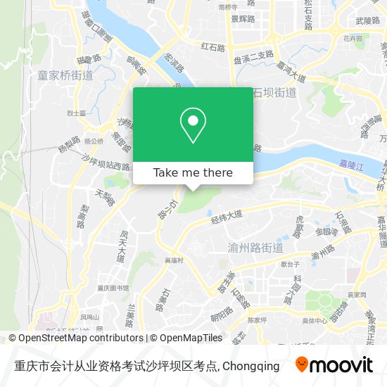 重庆市会计从业资格考试沙坪坝区考点 map
