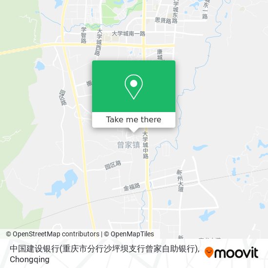 中国建设银行(重庆市分行沙坪坝支行曾家自助银行) map