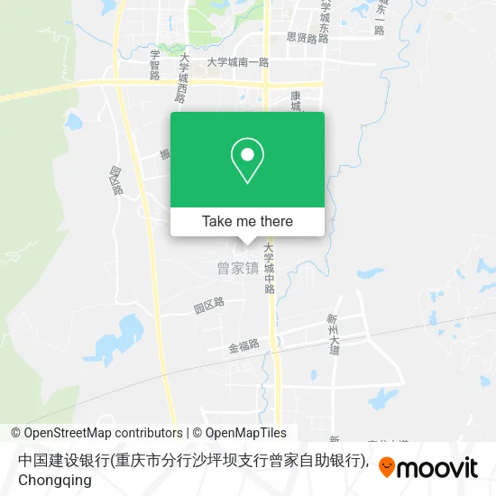 中国建设银行(重庆市分行沙坪坝支行曾家自助银行) map