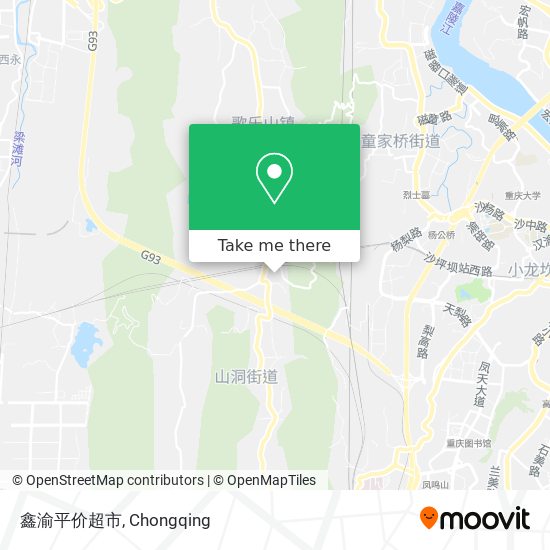 鑫渝平价超市 map