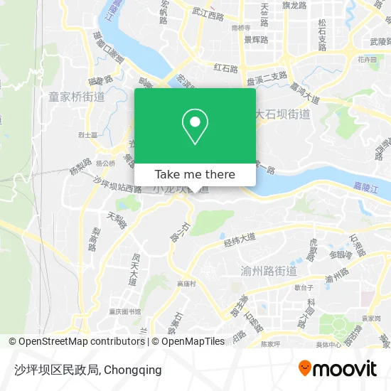沙坪坝区民政局 map