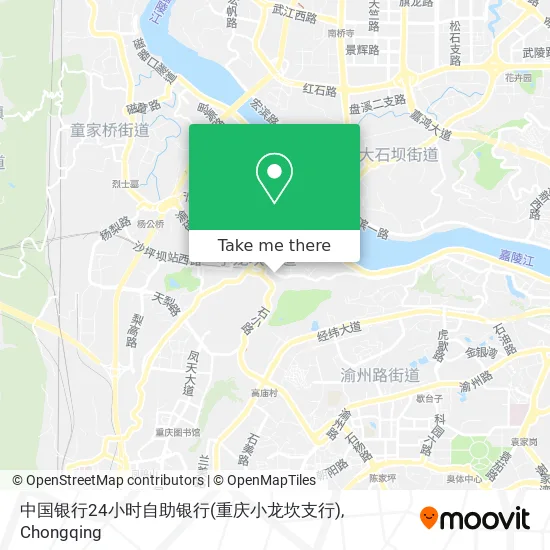 中国银行24小时自助银行(重庆小龙坎支行) map