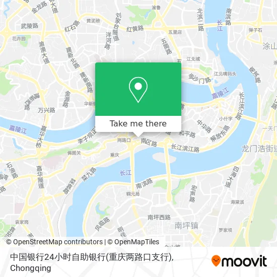 中国银行24小时自助银行(重庆两路口支行) map