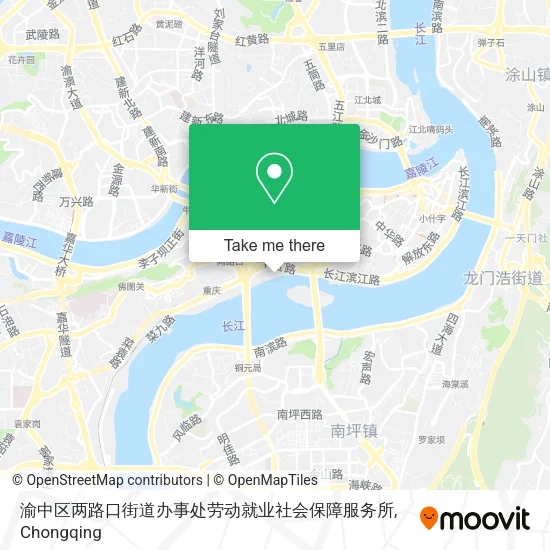 渝中区两路口街道办事处劳动就业社会保障服务所 map