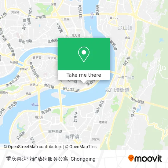 重庆喜达业解放碑服务公寓 map