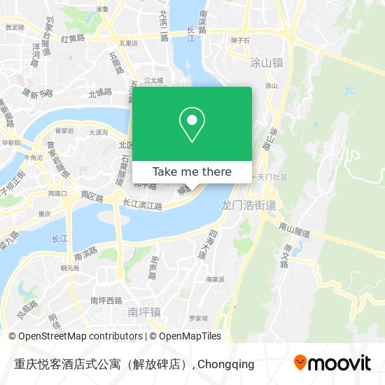 重庆悦客酒店式公寓（解放碑店） map