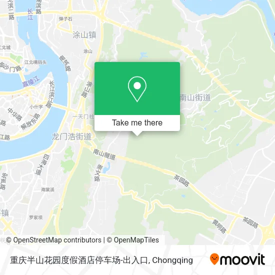 重庆半山花园度假酒店停车场-出入口 map
