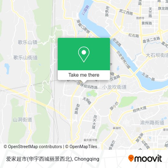 爱家超市(华宇西城丽景西北) map