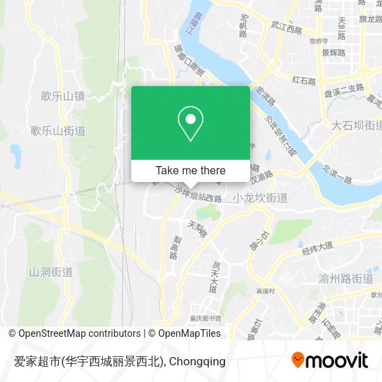 爱家超市(华宇西城丽景西北) map