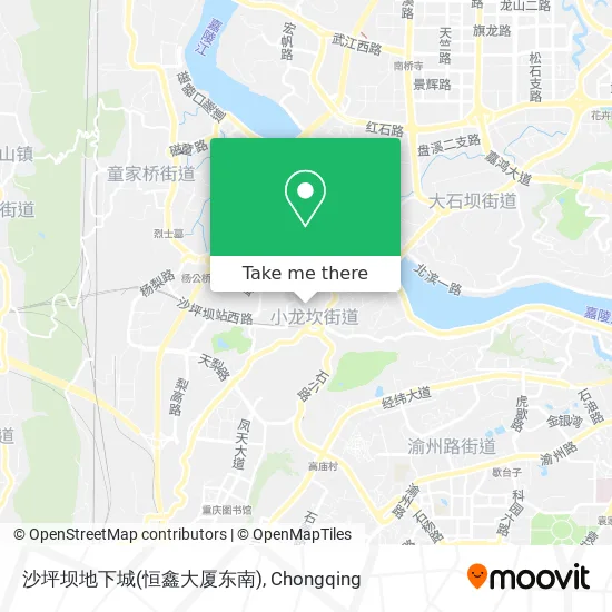 沙坪坝地下城(恒鑫大厦东南) map