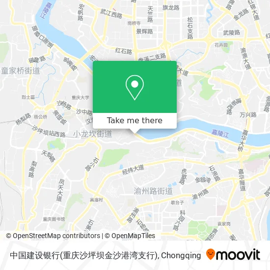 中国建设银行(重庆沙坪坝金沙港湾支行) map