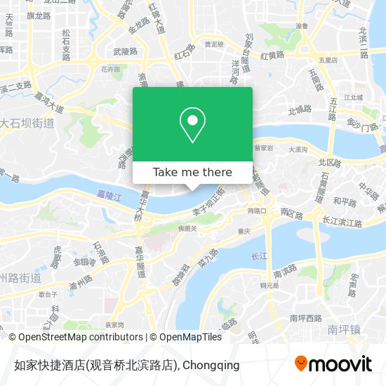 如家快捷酒店(观音桥北滨路店) map
