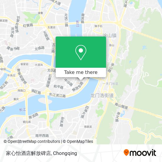 家心怡酒店解放碑店 map