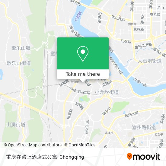重庆在路上酒店式公寓 map