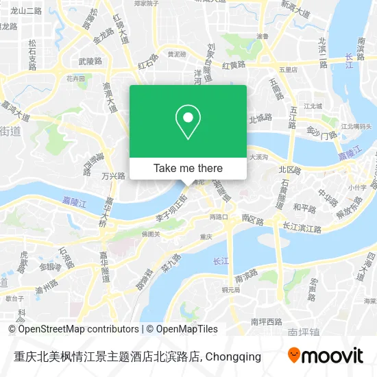 重庆北美枫情江景主题酒店北滨路店 map