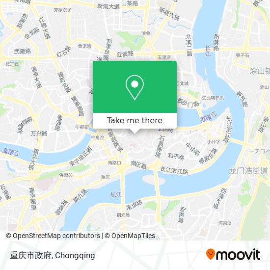 重庆市政府 map