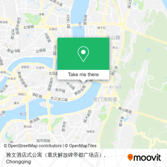 雅文酒店式公寓（重庆解放碑帝都广场店） map