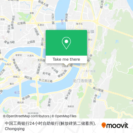 中国工商银行24小时自助银行(解放碑第二储蓄所) map